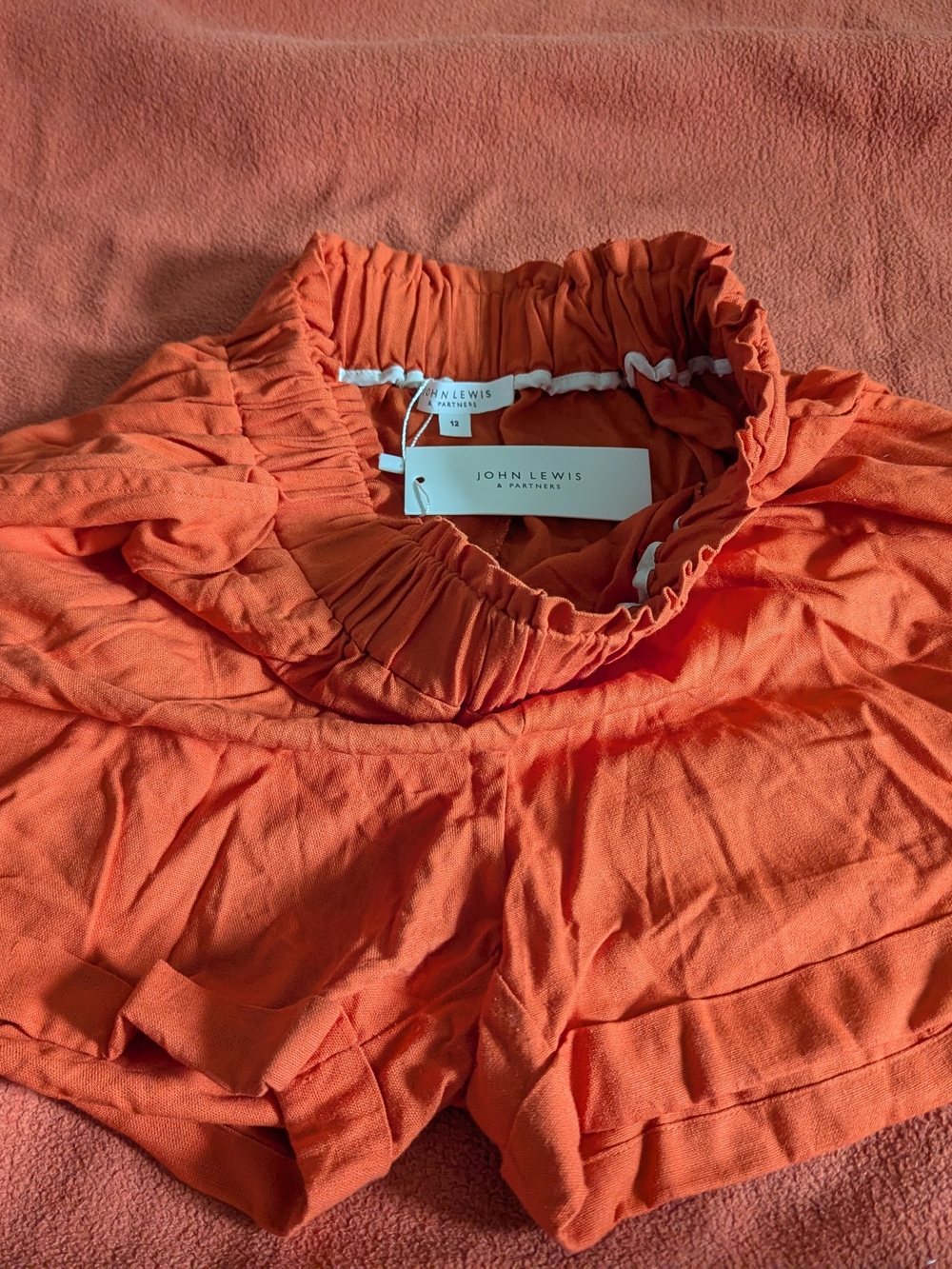 John Lewis Orange Women’s Elastic-Waist Shorts